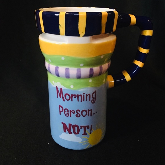 UNIQUE MUG ‘MORNING PERSON ‘NOT’ COFFEE MUG TRAVEL’ - Picture 1 of 6